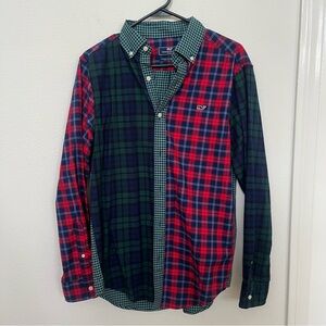 Vineyard Vines NEW Classic Fit Whale Shirt Men S 40” Cotton SPDX Plaid Patchwork
